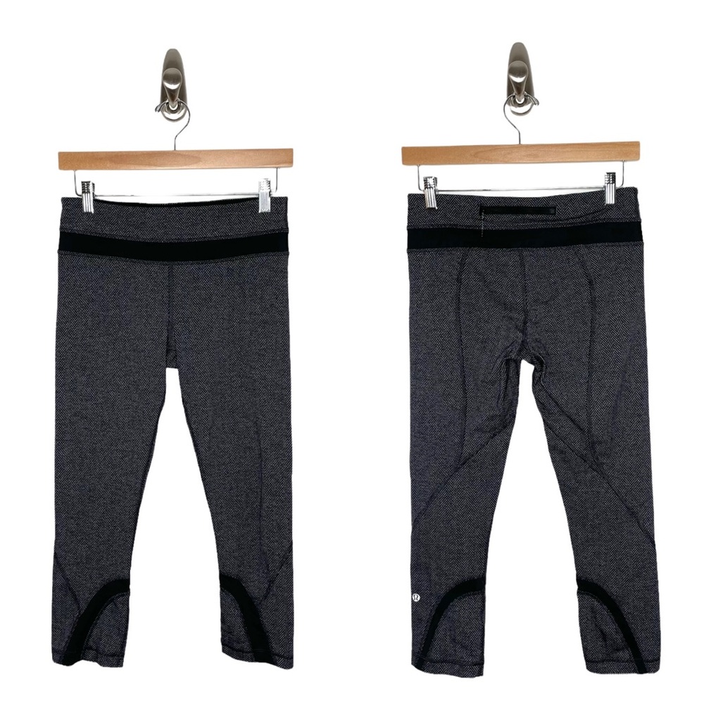 lululemon | Pace Rival Crop *22" Giant Herringbone Black Heathered Black 6